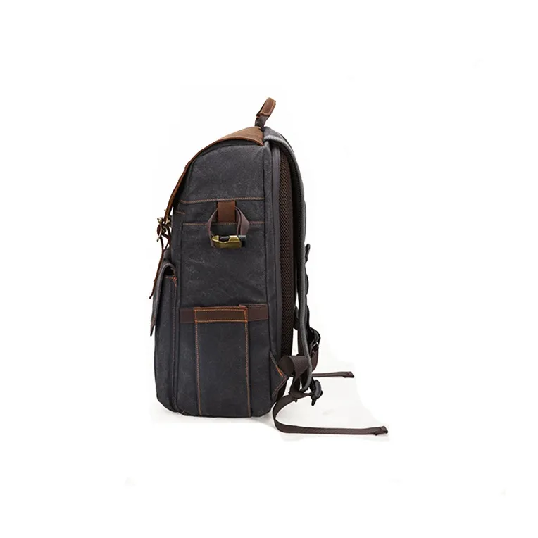 TTaG．baG Batik Canvas With Crazy Horse Cow Leather Carry Backpack Regular Unisex-12