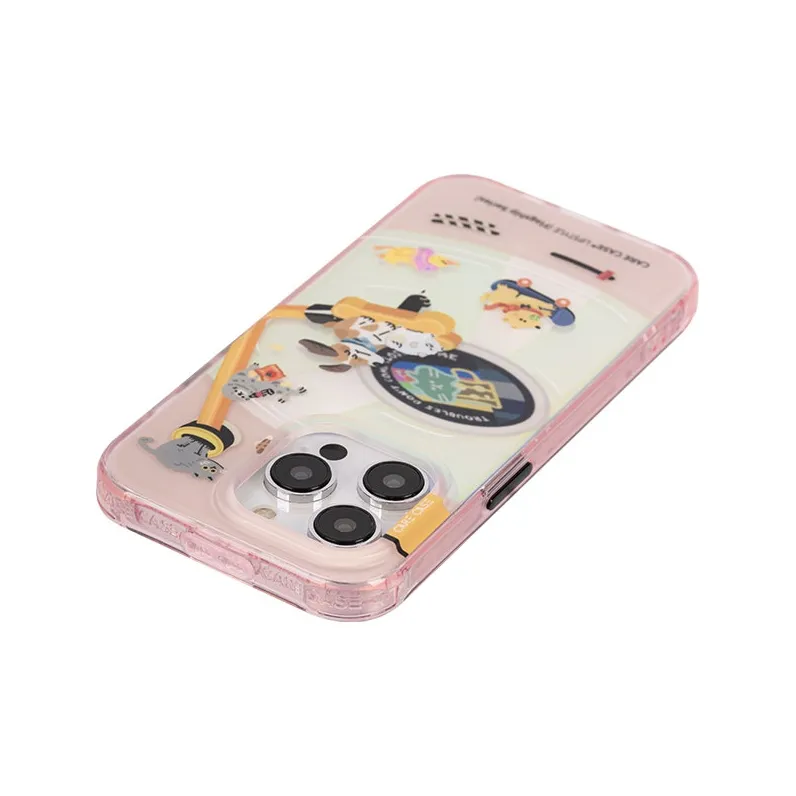 CARECASE TPU Material CD Animal Kingdom Matte Double Layer Phone Cases Compatible With Apple IPhone 15/14/Pro/Max-2