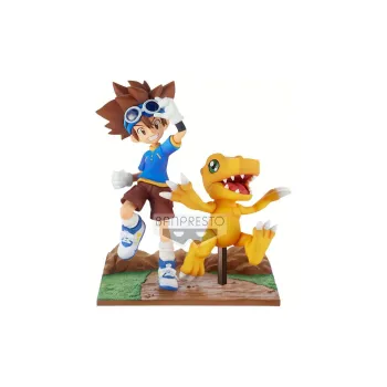 BANPRESTO Agumon Glasses Factory Dxf Adventure Archives, Digimon, Agumon, And Taichi Bonus Gifts 15cm