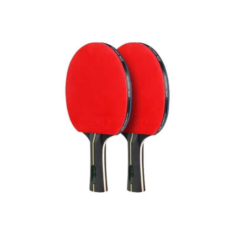 DOUBLEFISH Ping Pong Paddles Unisex Pure Wood Black Red-1