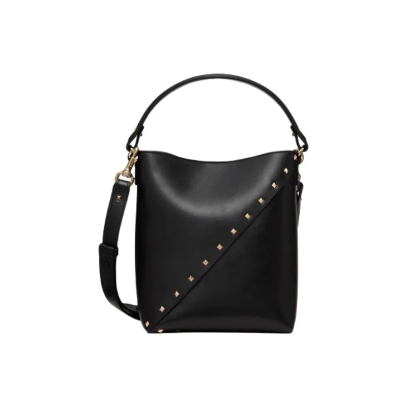 Valentino Cow Leather Bucket Bag Women's Black-0