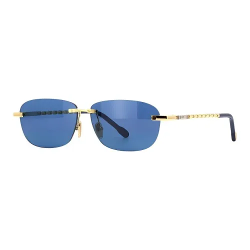 FRED Metal Acetate Irregular Shape Sunglasses Unisex Gold