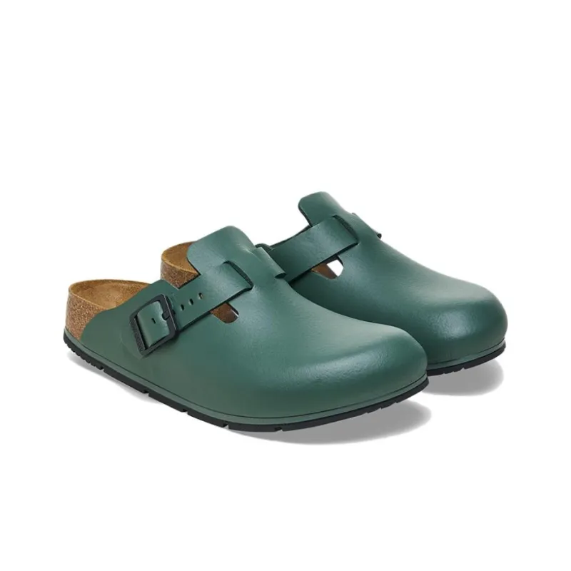 Birkenstock Boston Closed Toe Slippers Unisex Green Regular-3