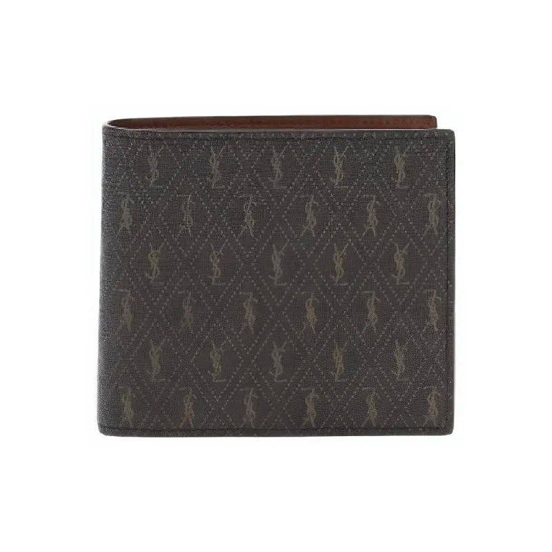 SAINT LAURENT Coated Canvas With Leather Wallet Men's Multicolor-0