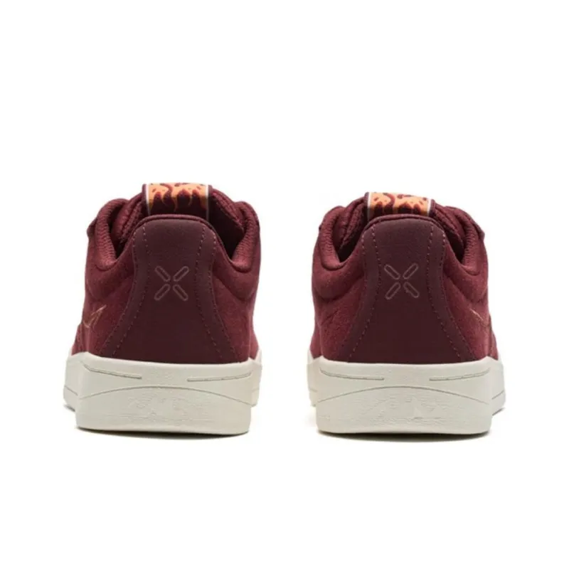 XTEP Anti Slip Wear Resistant Low Top Skateboard Shoes Women's Red-4