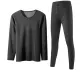 Long-Sleeved Top+Pants Clothing Set (Canvas Black) with Gel Warming Black Technology