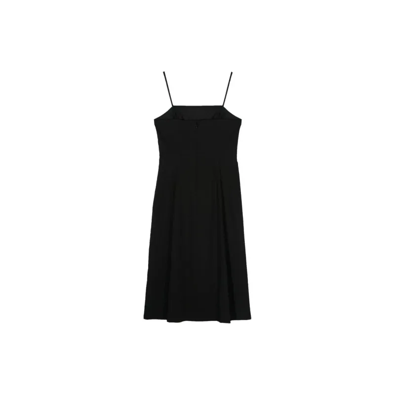 THEORY Square Neck Sleeveless A Line Midi Dress-1