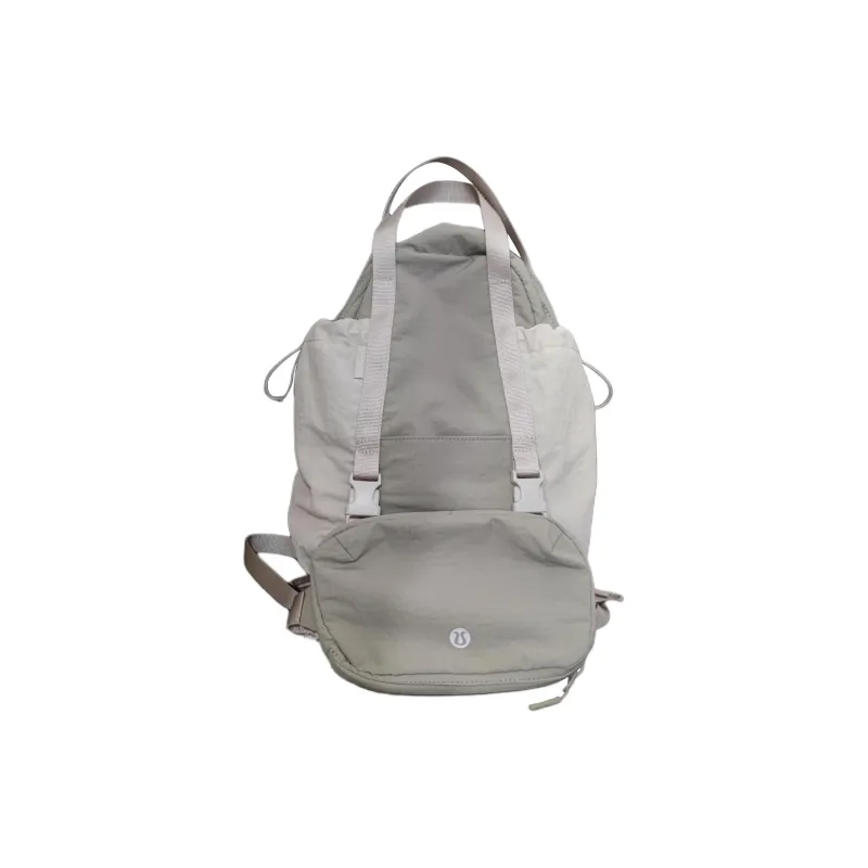Lululemon Nylon Backpack Unisex Linen With White And Beige-0
