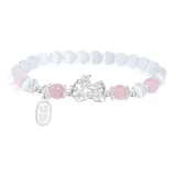 999 Fine Silver-Wealth and Prosperity Chinese Auspicious Animal Couple Beaded Bracelet[Women's]