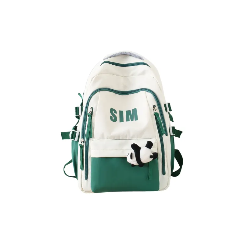 North Pack Nylon Backpack Unisex Black/Red/Green/Blue/Brown-14