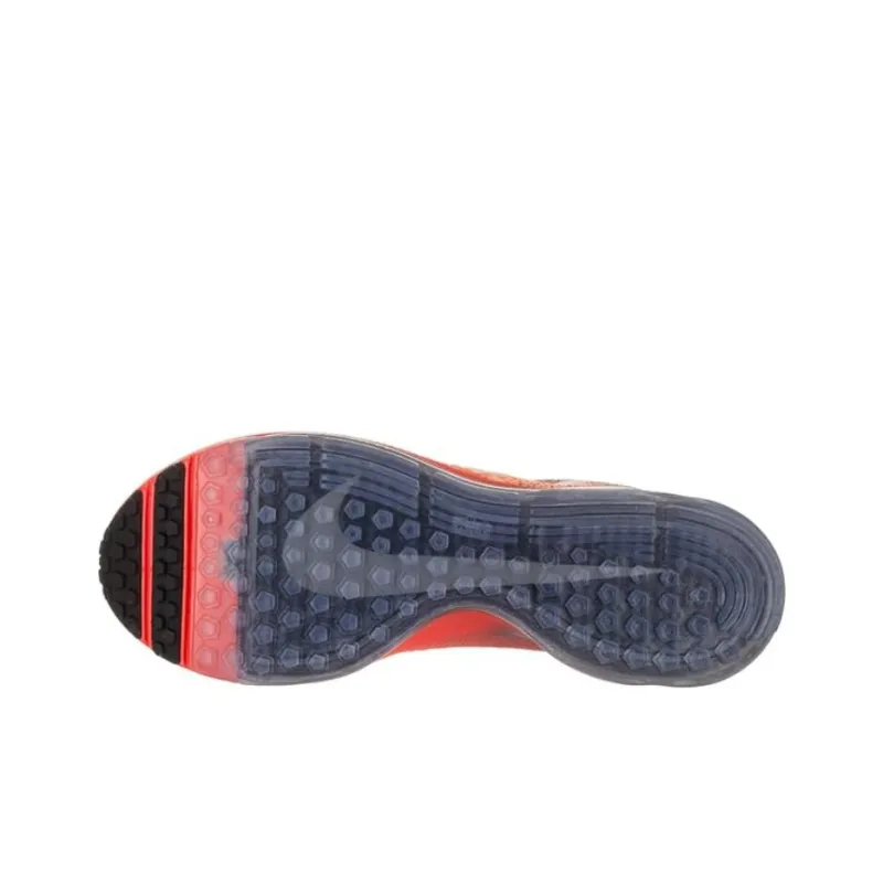 Nike Anti Slip Wear Resistant Mid Top Casual Running Shoes Men's Black White Orange-4