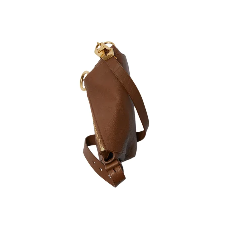 Burberry Knight Grain Calfskin Shoulder Bag, Crossbody Bag Trumpets Women's Hazelnut Brown-3
