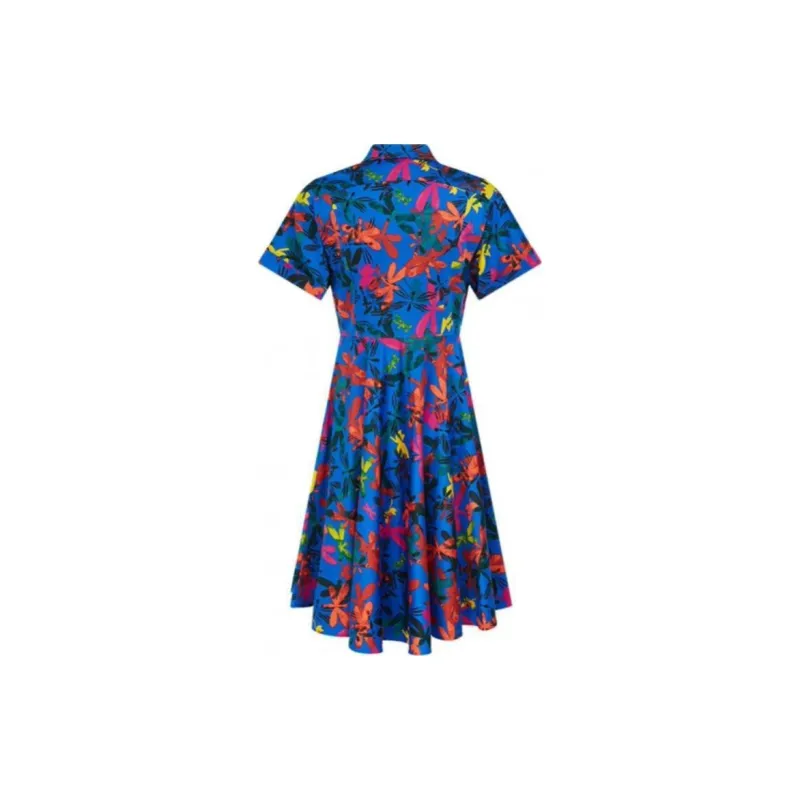 DVF Diane Von Furstenberg Short Sleeved Dresses Women's Blue-1