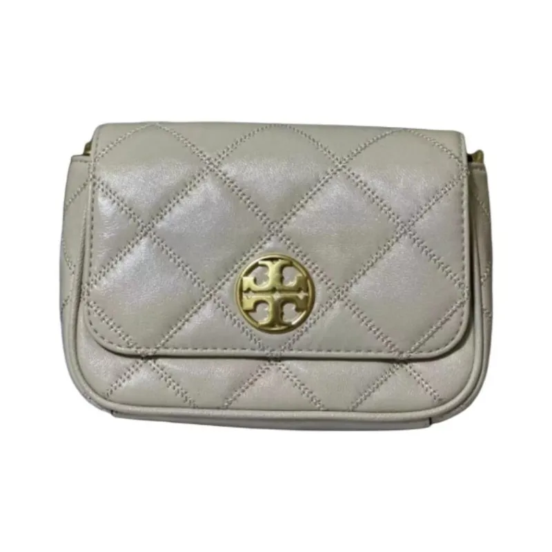 TORY BURCH Sheepskin Shoulder Bag, Crossbody Bag Small Size Women's White-0