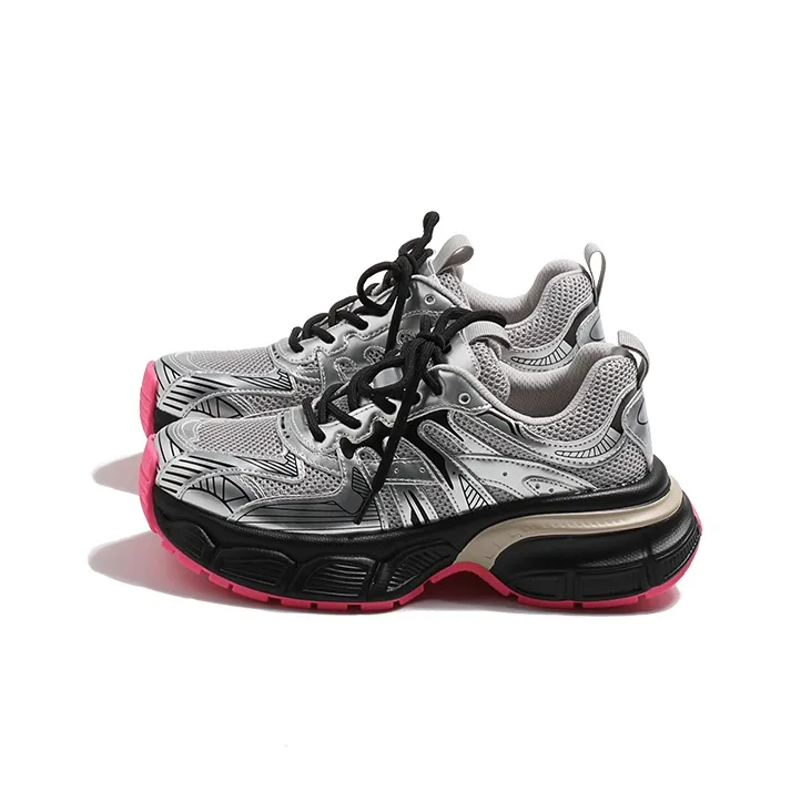MIS. DANNY Breathable Slip-Resistant Low-Top Chunky Sneakers Women's-3