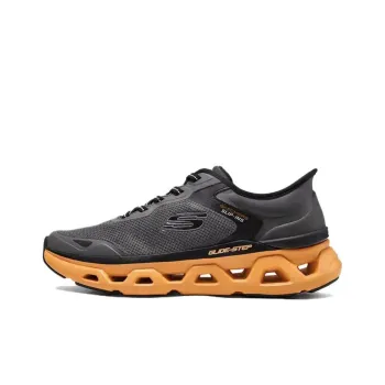 Skechers Sport Cushioned Slip-Resistant Low-Top Casual Running Shoes Men's Charcoal Gray