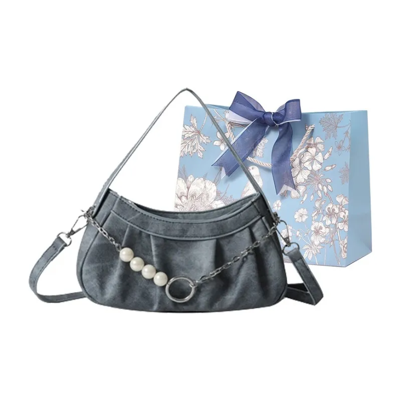 REDOO PU Shoulder Bag Regular Women's Ecru/Gray/Blue/Pink-12