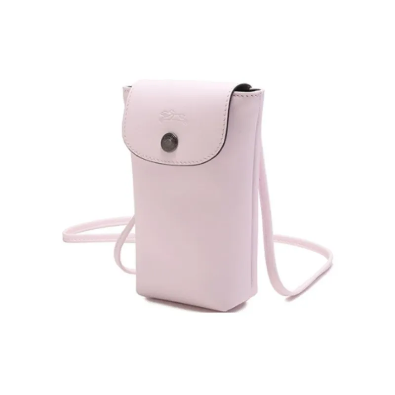 LONGCHAMP Le Pliage Xtra Large Cow Leather One Shoulder Crossbody Cell Phone Pouch Women's Light Pink-2