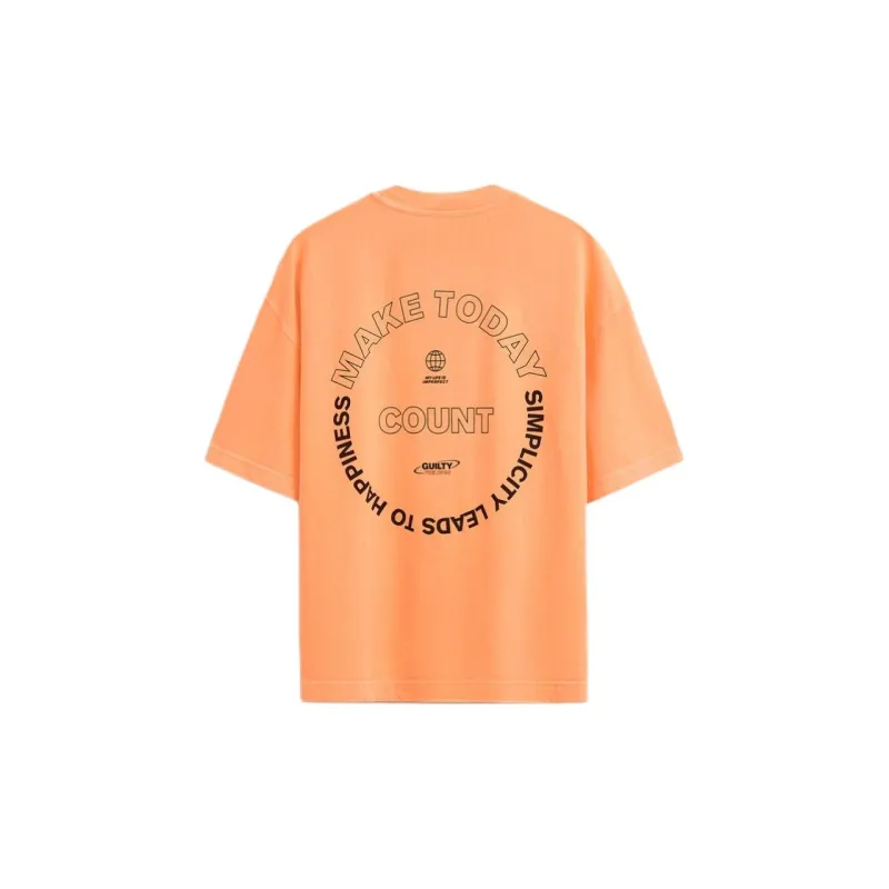 ZARA T-Shirts Men Neon Orange-1