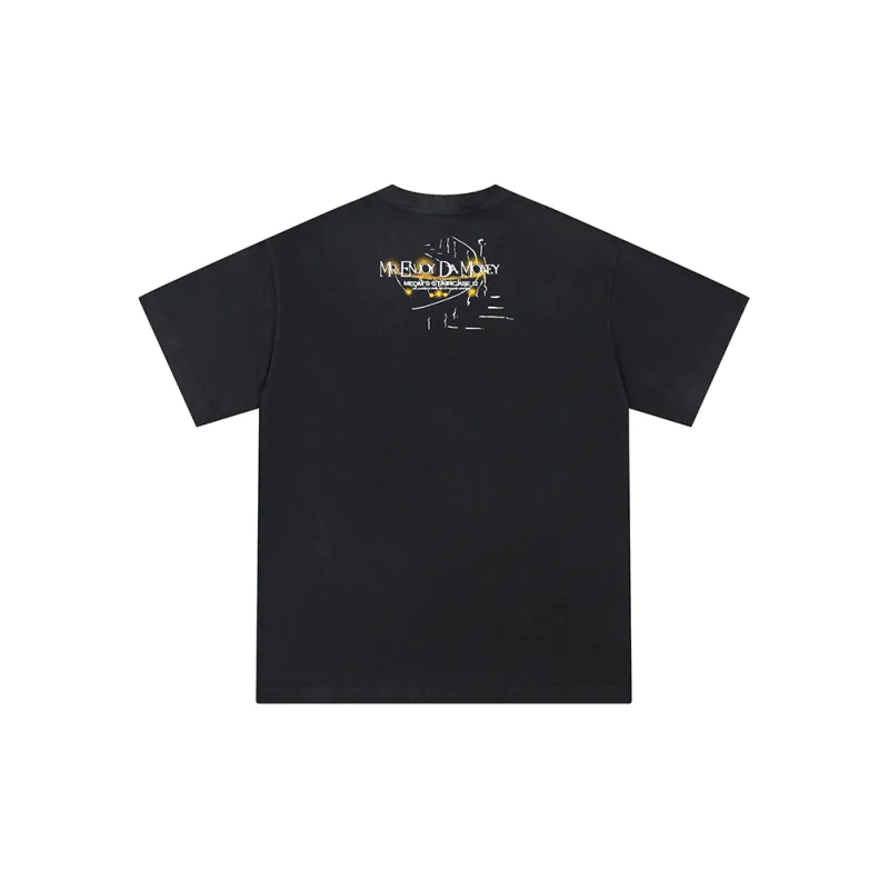 MR.ENJOYDA MONEY T Shirts Unisex Washed Black-1