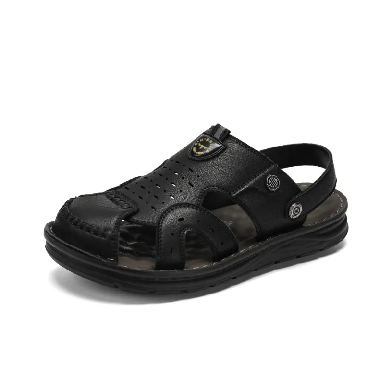 G.N.SHIJIA Beach Sandals Men Black/Yellow Brown-1