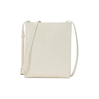 CALVIN KLEIN Leather Shoulder Bag Crossbody Bag Women's Antique White