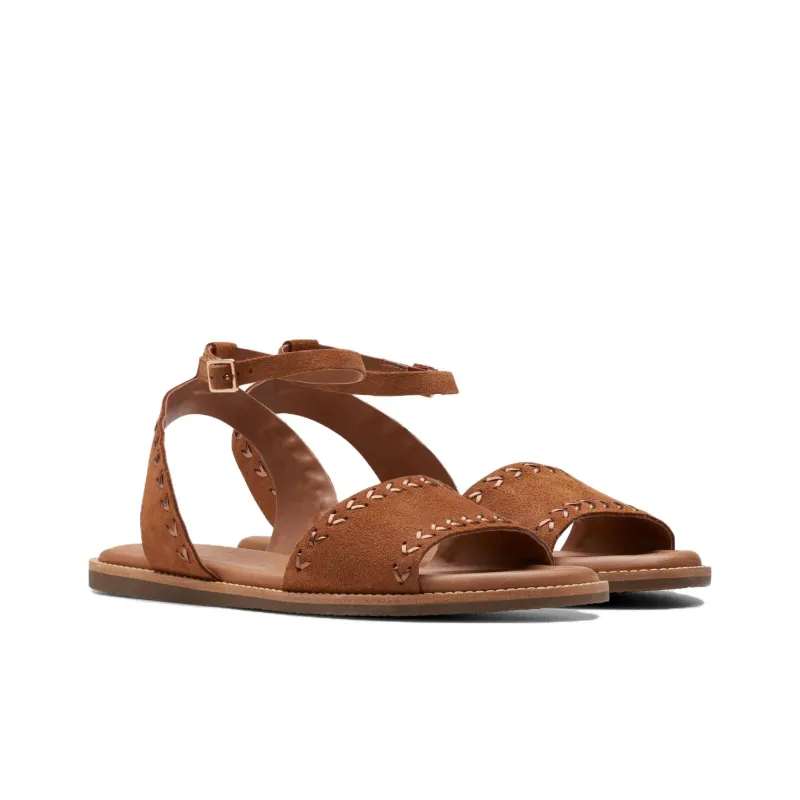 Clarks One Strap Sandals 2cm Women's Brown-2