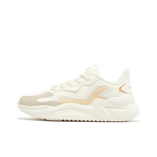 361° Cushioned Slip-Resistant Low-Top Casual Shoes Women's White Beige