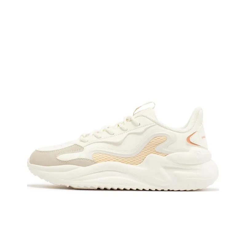 361° Cushioned Slip Resistant Low Top Casual Shoes Women's White Beige-0