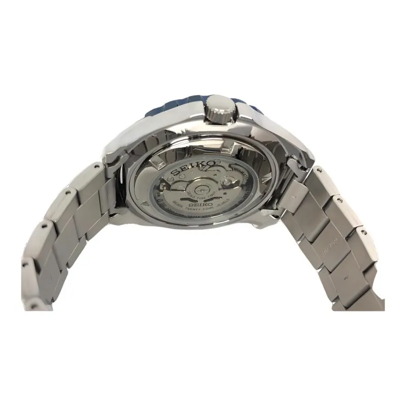 SEIKO Automatic Mechanical Movement Stainless Steel Strap Watch Unisex Blue Dial-2