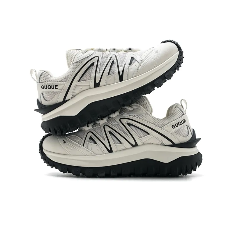Ancient Finches Duck Bill Collection Low-Top Chunky Sneakers Unisex White Black-2