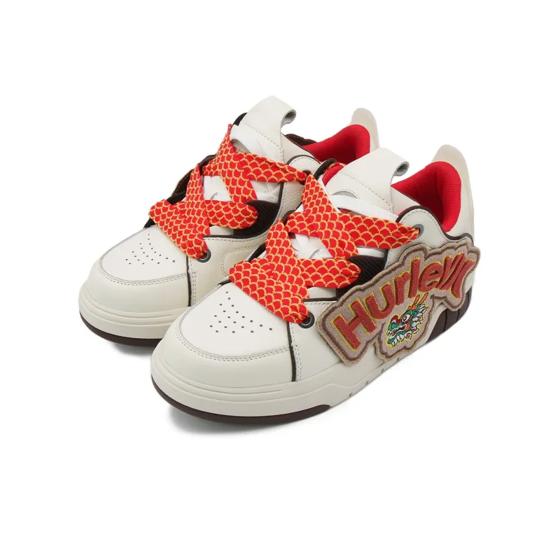 Hurley Puffy Shoes Durable Breathable Low-Top Skateboard Shoes Unisex Multicolor-2