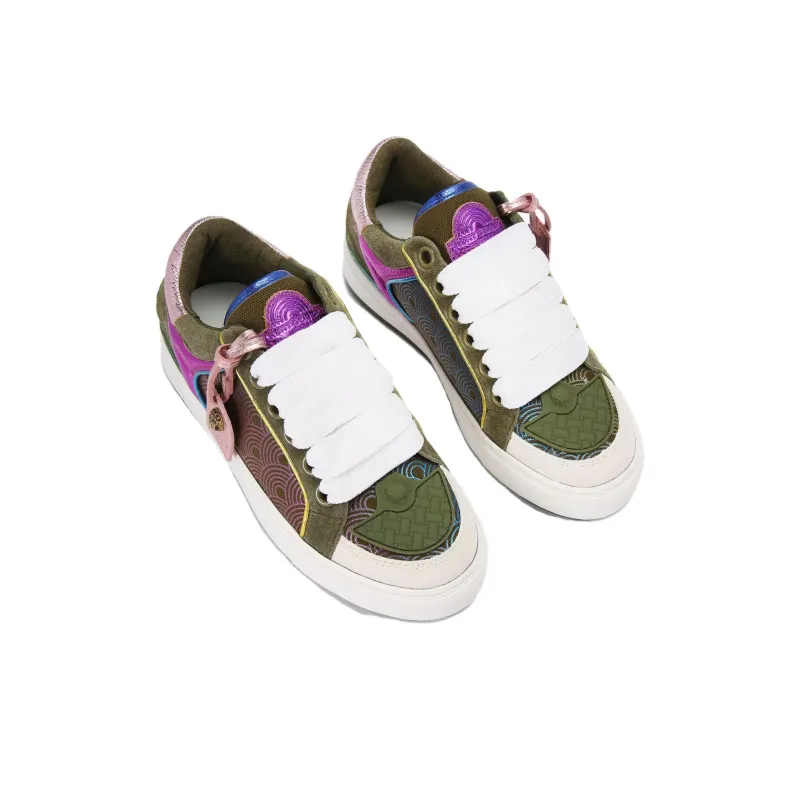 Kurt Geiger London Low-Top Skateboard Shoes Women's Olive Green-2