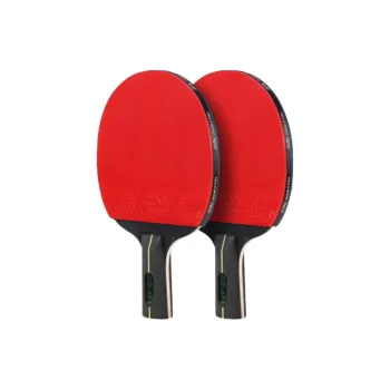 DOUBLEFISH Ping Pong Paddles Unisex Pure Wood Black Red