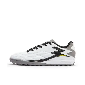 361° TF Rubber Broken Studs Soft Ground Artificial Ground Cushioned Slip-Resistant Soccer Shoes Men's White Black