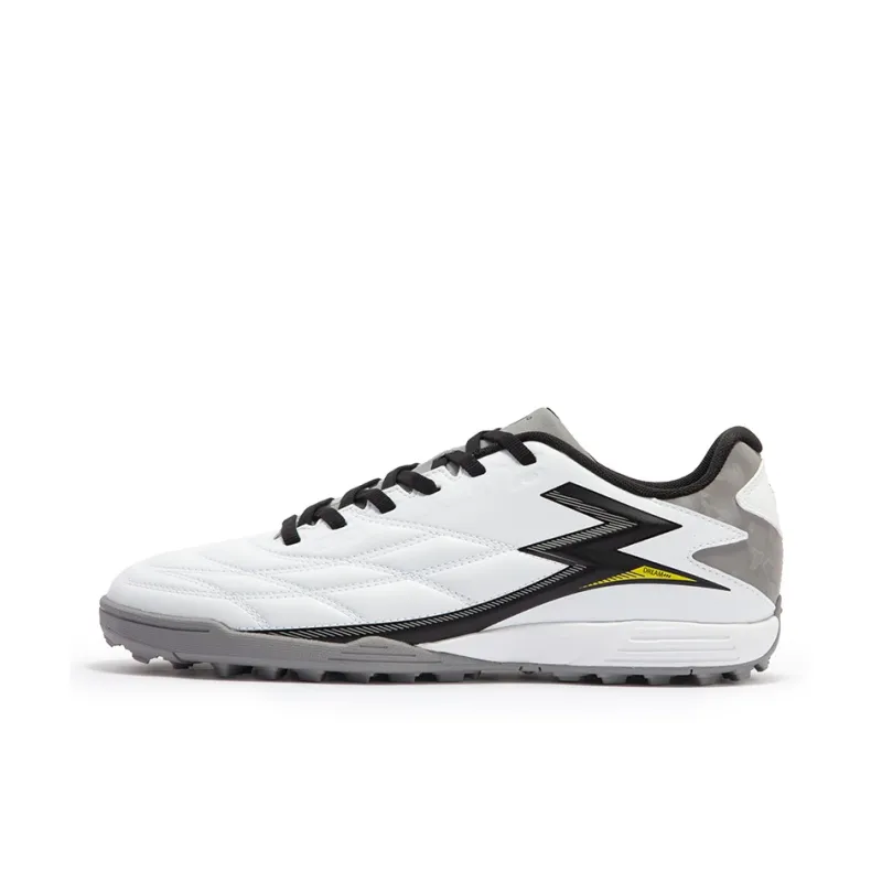 361° TF Rubber Broken Studs Soft Ground Artificial Ground Cushioned Slip Resistant Soccer Shoes Men's White Black-0