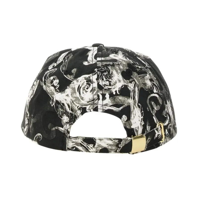 VERSACE JEANS Baseball Caps Men's Black White-3