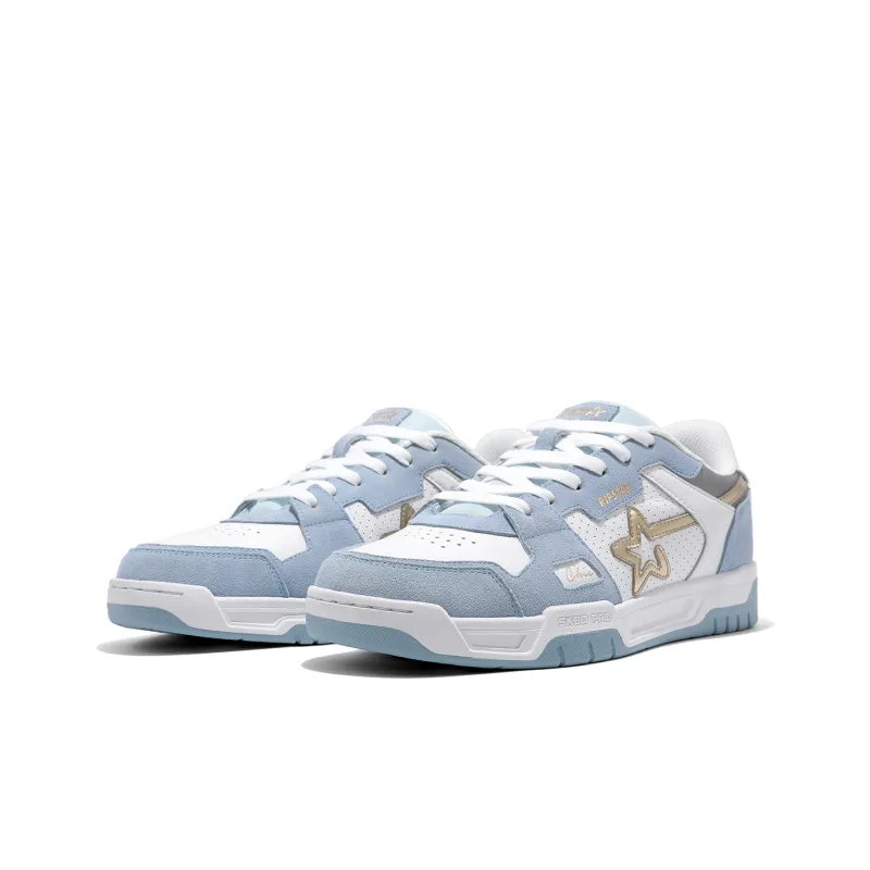 RIPSTAR SKBD Chic Anti Slip Wear Resistant Low Top Skateboard Shoes Unisex Ice Crystal Color Scheme-2