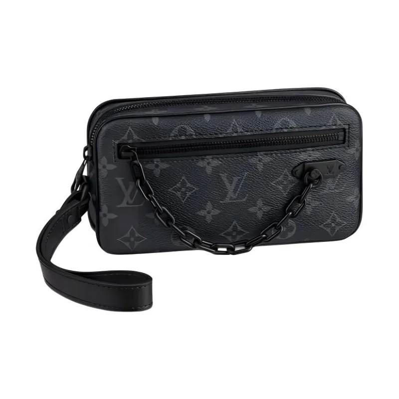 LOUIS VUITTON Pochette Volga Monogram Eclipse Black-6