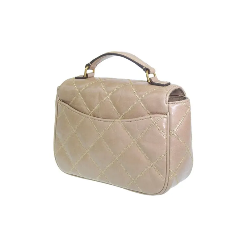 TORY BURCH Leather Handbag Shoulder Bag Crossbody Bag Small Size Women's Almond-2