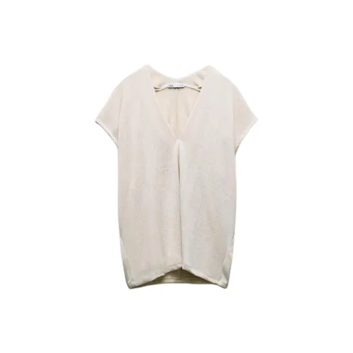 ZARA T-Shirts Women's Light Beige