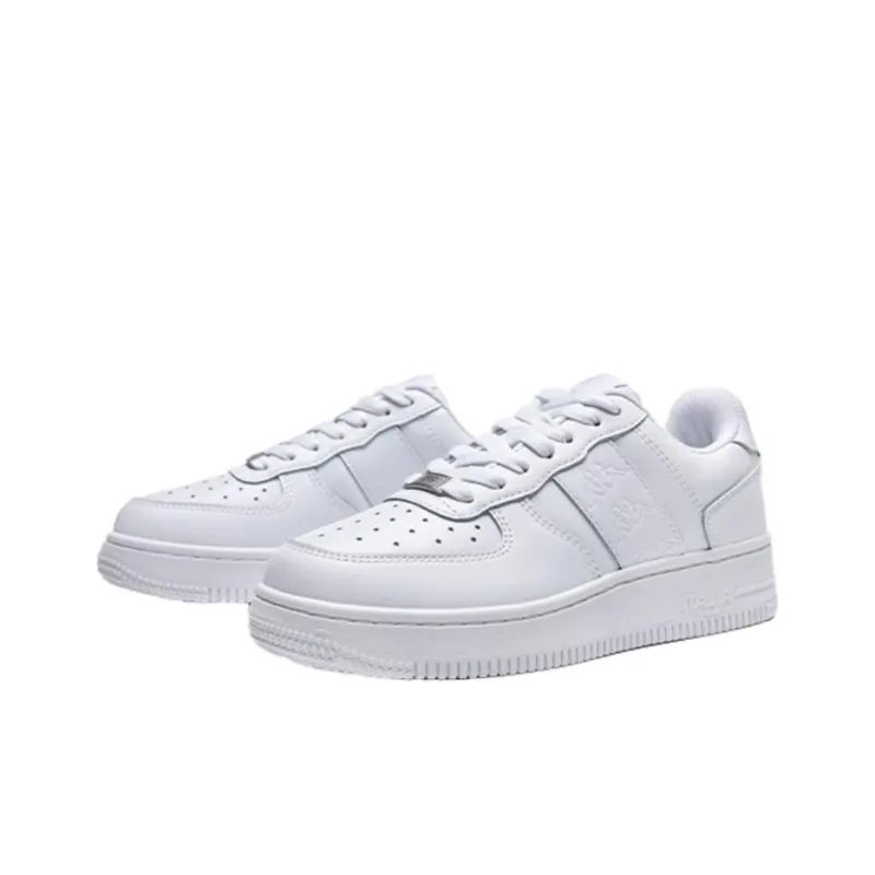 Kappa Wear Resistant Low Top Skateboard Shoes Unisex Heron Feather White-2