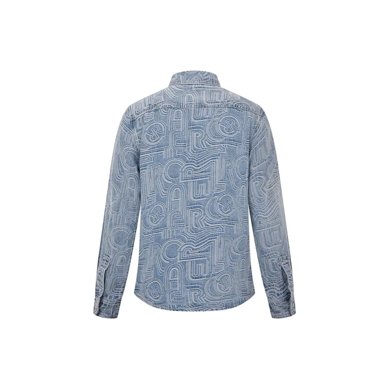 RARE Long Sleeved Shirt Men's Blue-1