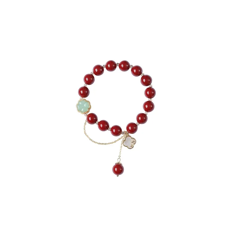 Kowloonko Reconstructed Cinnabar Jade Bracelets Women's-0