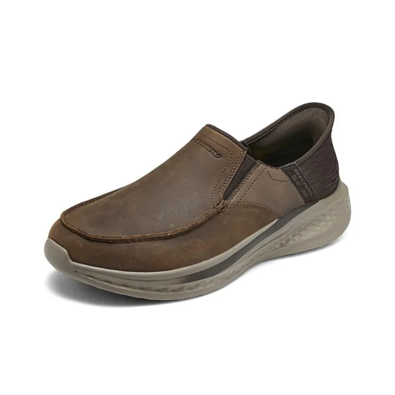 Skechers SKECHERS MENS USA Anti Slip And Wear Resistant Breathable Low Top Casual Shoes Men's Dark Brown-2