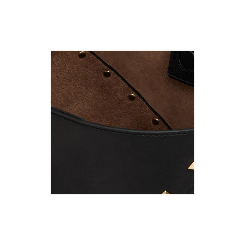 Valentino Cow Leather Bucket Bag Women's Black-6