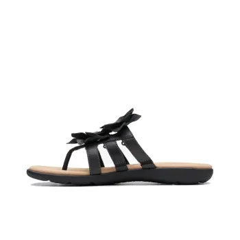 Clarks Rubber Sole Slip-Resistant Flip Flops Women's Black