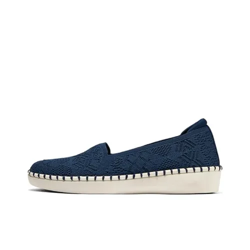 Skechers ACTIVE Anti Slip Wear Resistant Low Top Casual Shoes Women's Navy