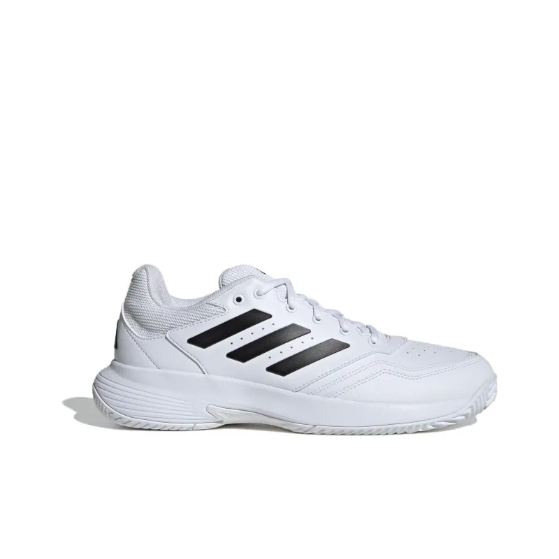 Adidas GAMECOURT 2 Cushioning Anti Slip And Wear Resistant Low Top Tennis Shoes Unisex White Black-1