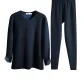 Crew Neck Clothing Sets (Navy Blue) Wool Thermal/Silk-Like/Thickened and Fleece-Lined